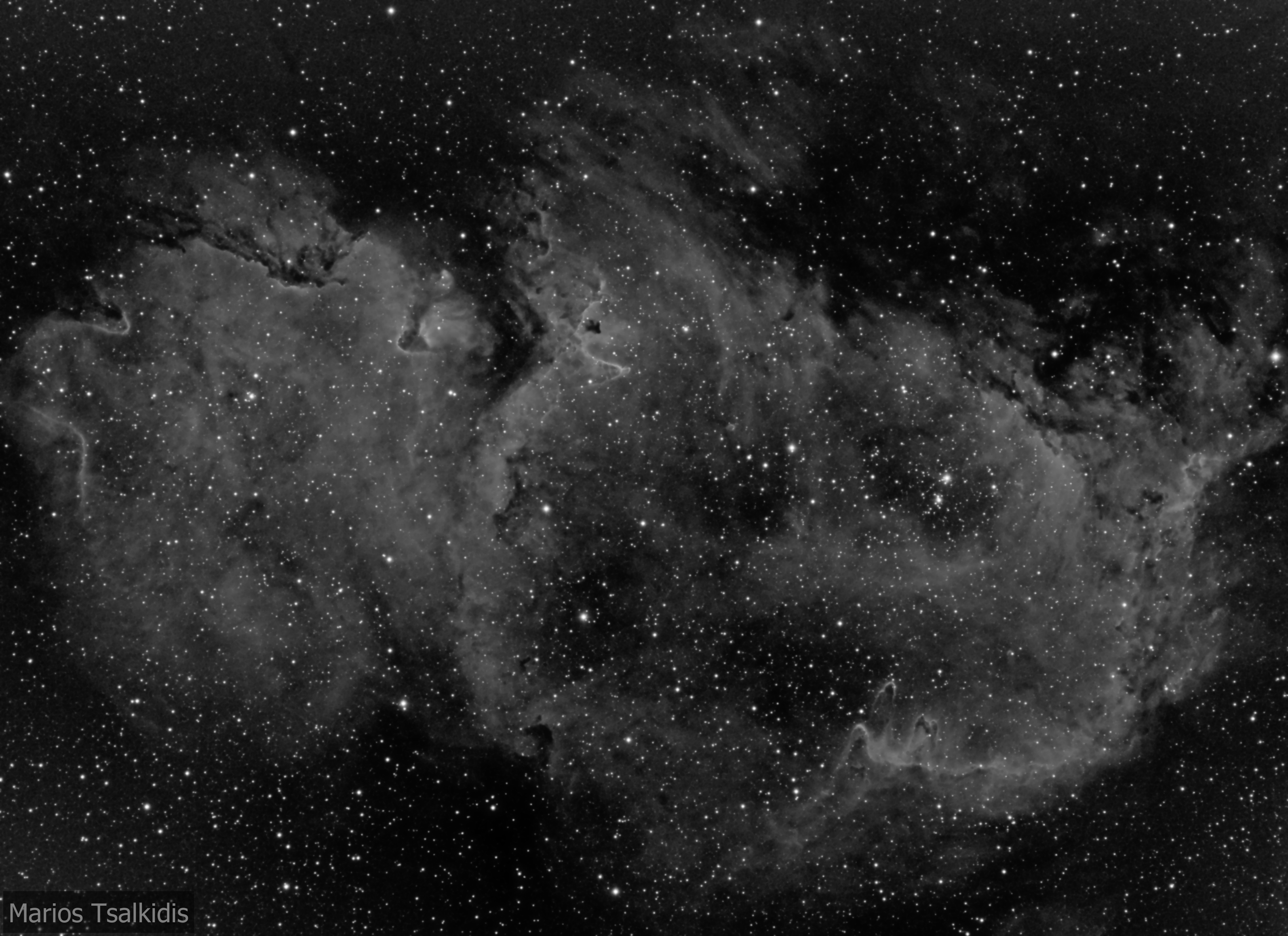 ic1848 soul nebula in ha